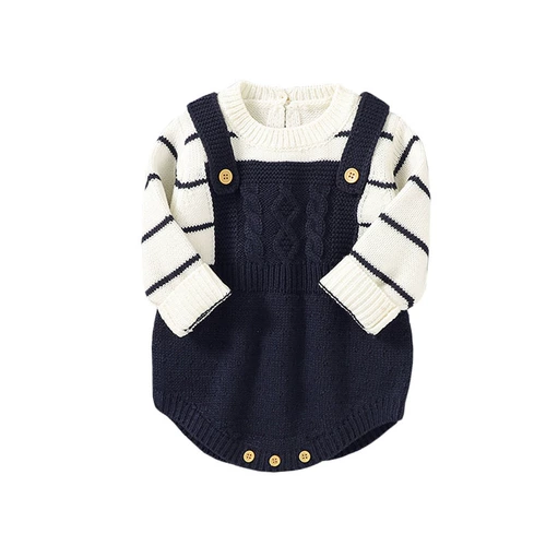 Брендовый осенний трикотажный комплект подходит для мужчин и женщин для девочек, лонгслив, боди для раннего возраста