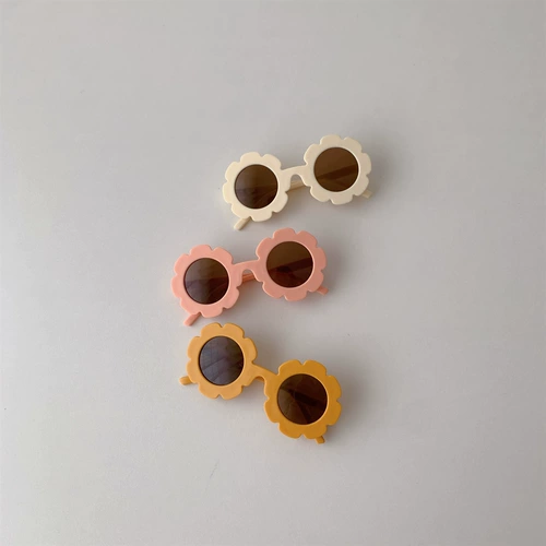 Брендовые детские очки на солнечной энергии, популярно в интернете, в цветочек