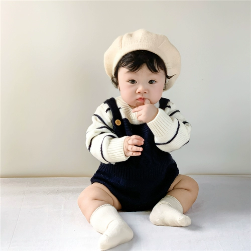 Брендовый осенний трикотажный комплект подходит для мужчин и женщин для девочек, лонгслив, боди для раннего возраста