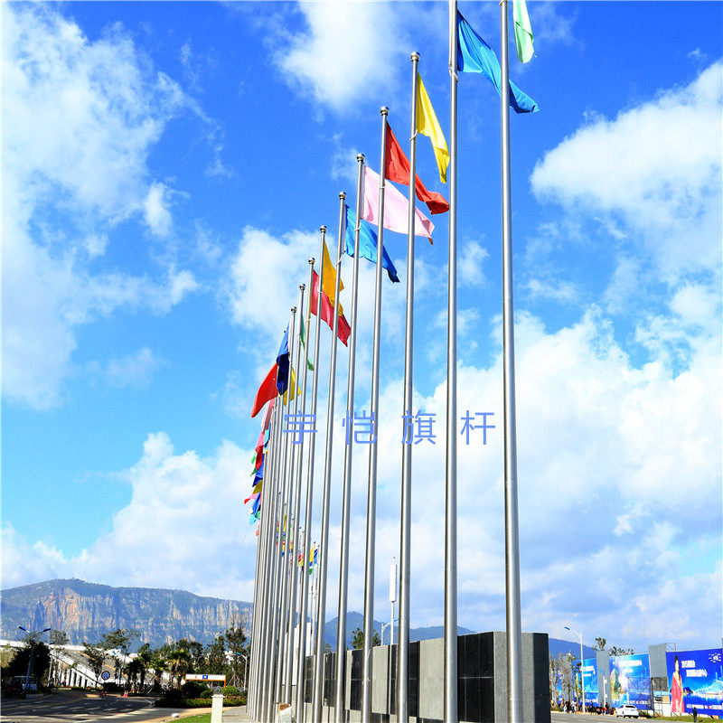 10m 12m flagpole stainless steel lifting pole tapered flagpole 15m electric music synchronous outdoor flagpole