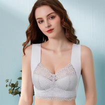 Oversized fat mm sexy underwire-free lace gathered to close the pair of thin breasts sleep comfort bra sports vest for women
