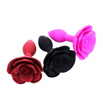 Adult rose anal plug female sp silicone couple toys passion utensils sm female sex toys