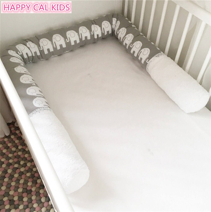 ins Detachable and washable Nordic style children's room decoration Baby bed circumference Elephant print pillow bed by sleep doll
