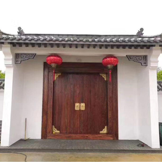 Chinese style courtyard door solid wood gate imitation ancient entrance gate Entrance Gate Villa gate Self-built house Ancestral Hall Ancestral Hall Gate-Taobao