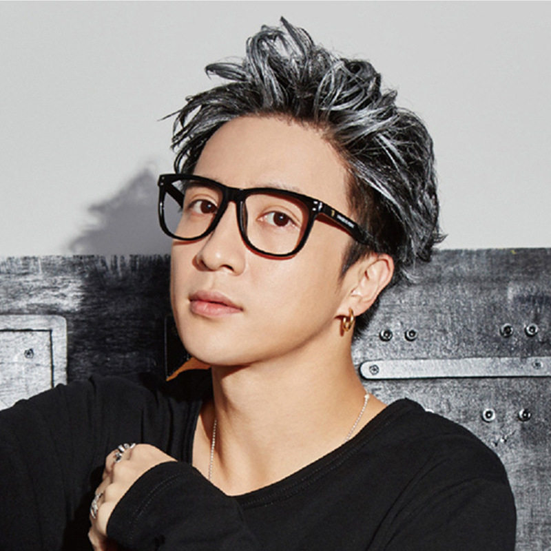 Xue Zhengqian's same glasses box male 3297 flat glasses female large frame black frame retro - frame vintage art