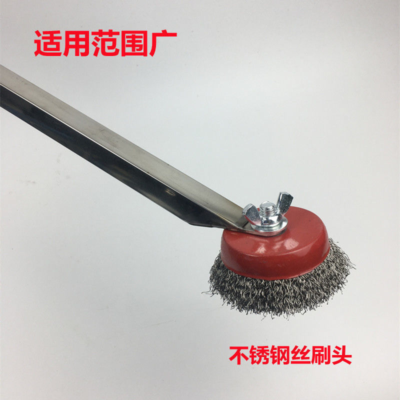 Steel wire cleaning brush steel wire brush wheel powerful brass wire stains stain cleaning brush long handle brushed baking mesh iron wire to stainless steel 