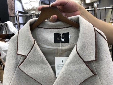 Authentic 2018 thu đông mới dài phần dài phiên bản Hàn Quốc của áo khoác len mỏng trong chiếc áo khoác dài hai mặt áo cardigan