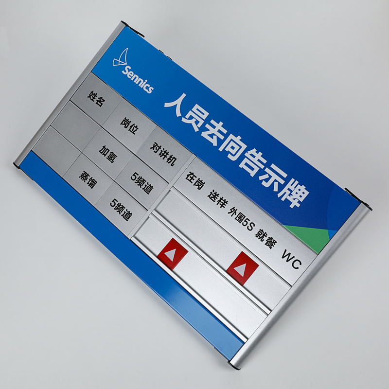 Aluminum alloy direction card department card office personnel direction sign can be replaced with paint to make custom-made direction card