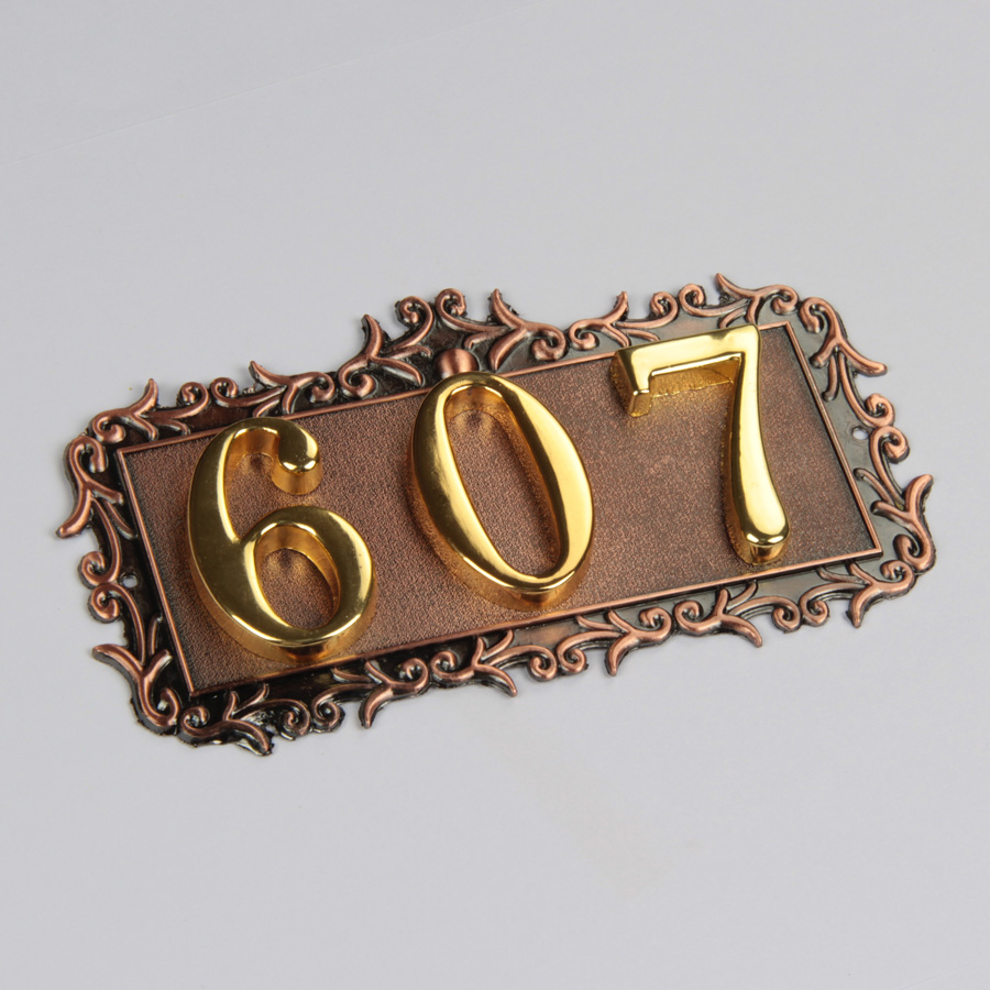 Creative European Self-Adhesive Style Stick Hotel Room NumberVilla Home High-end Custom Digital Number Brand