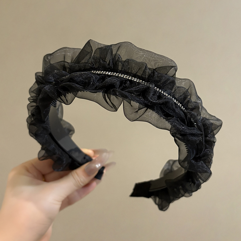 Lace Rhinestone High-Top Headband with a High-End Feel for Women, Hair Clip, Hair Accessory, Stylish and Fashionable for Everyday Wear Lace Rhinestone High-Top Headband with a High-End Feel for Women, Hair Clip, Hair Accessory, Stylish and Fashionable for Everyday Wear