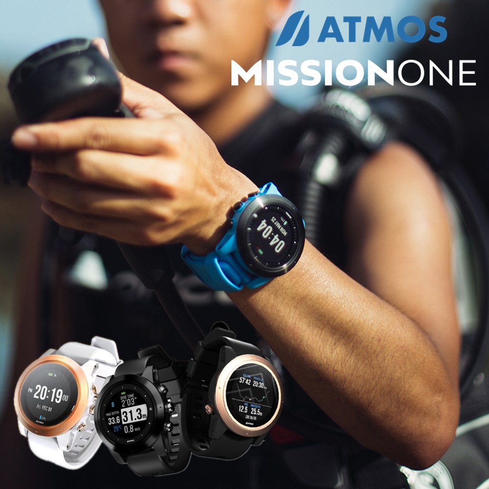 Atmos mission one dive computer table Chinese charging OW test scuba free diving deep diving vibration