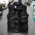 Phiên bản tiếng Hàn mới của vest denim mỏng Áo vest nam dành cho nữ thanh niên vest denim giản dị - Dệt kim Vest đồ vest nam đẹp Dệt kim Vest