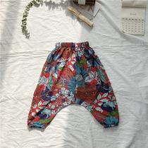 Clearance special price does not return do not change children summer cotton linen ankle-length pants small children Baby pants