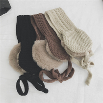 Children 2020 winter warm ear cap baby Moren line plus velvet earmug girl wool thick ear warm parent-child