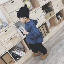 Childrens 2021 Autumn New Korean bat sleeve hooded sweater men and women baby loose pullover top suit