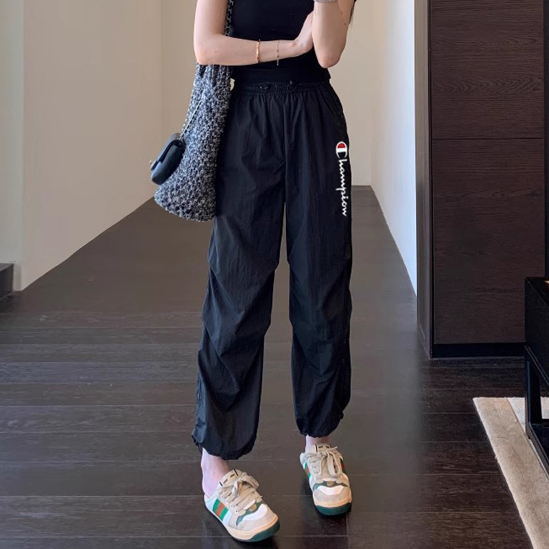 Japanese Champion Brand 2025 Summer High-Waisted Loose Slimming Cargo Pants Women's Parachute Casual Sports Long Pants