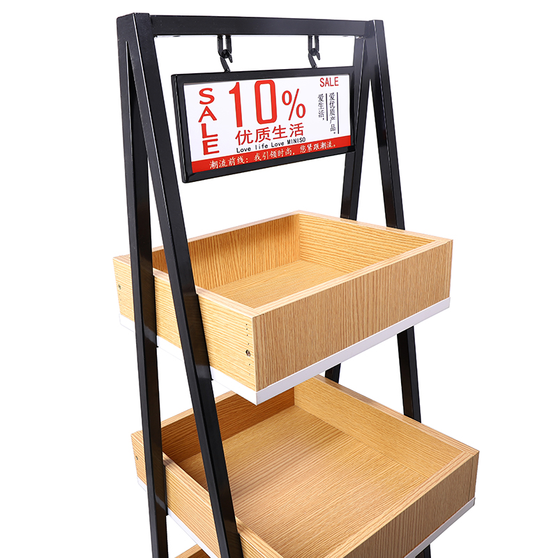 Mingchuang same A- shaped display rack cosmetics shop Zhongdao nail art shelf nail polish mask display rack