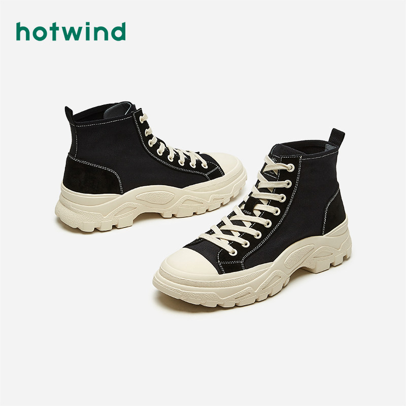 Hot Air Men Shoes Spring New Men's Fashion Trends Casual Shoes Lace heightening shoes Ins 100 hitch high cylinder shoes