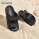 ເກີບຜູ້ຊາຍຮ້ອນ 2024 summer ໃຫມ່ slippers ຜູ້ຊາຍສີແຂງງ່າຍດາຍນອກຄົນອັບເດດ: ຫາດຊາຍ slippers trendy sandals
