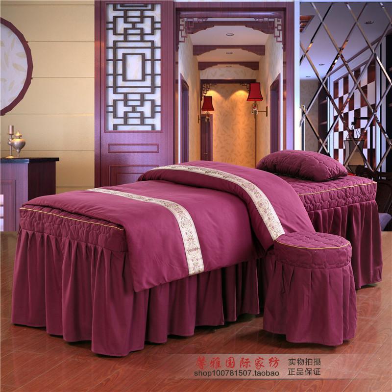 Vẻ đẹp trải giường bốn mảnh đầu tròn đầu vuông giường bìa sanding body massage trải giường kit