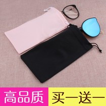 Womens glasses bag bag Simple drawstring pit pressure portable sunglasses Sunglasses bag Eye bag storage bag