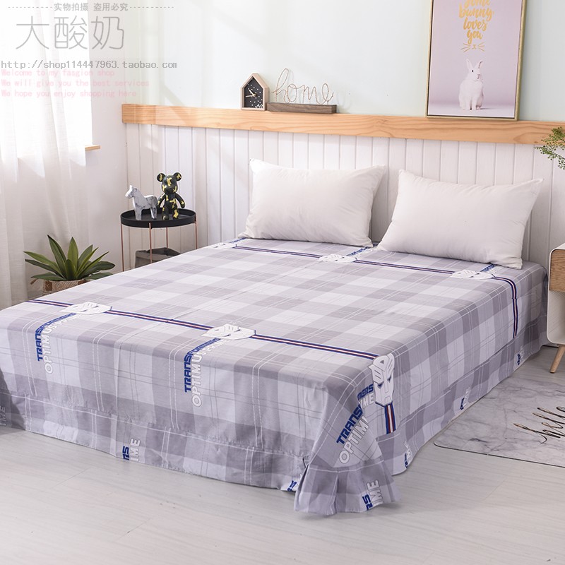 Bông vải đỏ trẻ em máy mèo 1,5m ký túc xá sinh viên độc thân tấm vải cotton nam và nữ - Khăn trải giường drap giường cotton