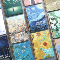 16K world famous painting diary ins literary College students retro notebook exquisite fresh coil book Simple