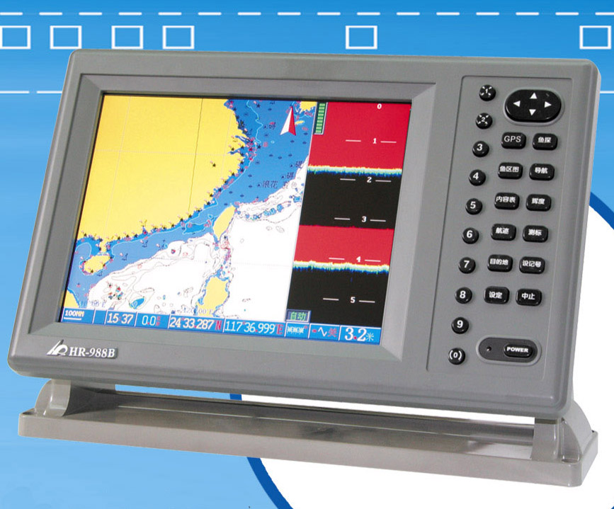 Original China Resources HR988B multi-function color fishing probe GPS marine satellite navigation All