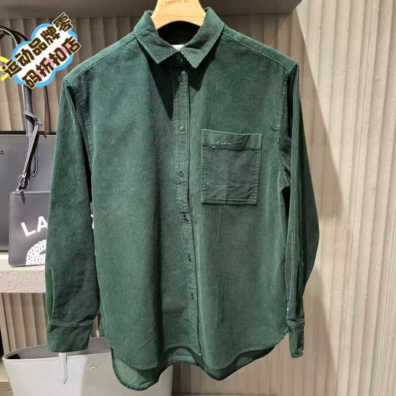 Lacoste French Crocodile 2025 Autumn New Women's Fashionable Lapel Long-Sleeved Shirt Cf5336