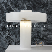 Pinshi Modern Simple Bedroom Marble Table Lamp Light Luxury Creative Personality Living Room Study Decorative Lamp Reading Lamp