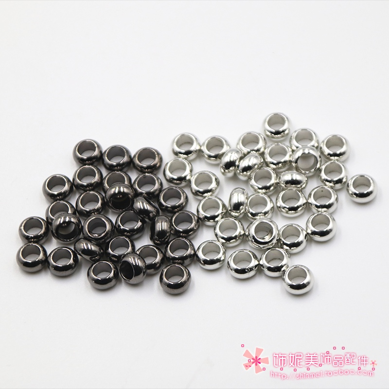 Black plastic beads handmade, 6mm, DIY