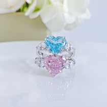 Artificial water drop powder diamond ring 18K gold heart shaped powder diamond pendant earring necklace bracelet jewelry to customize