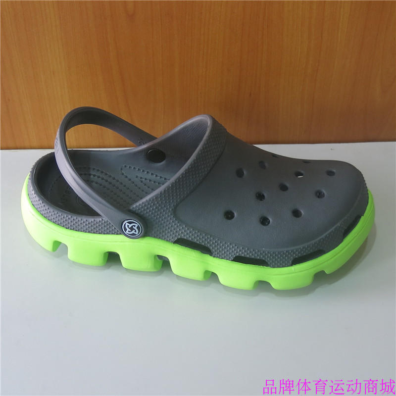 Đầu lớn lỗ giày nam mùa hè cộng với chất béo kích thước lớn dép baotou độ dày non-slip nam giày bãi biển xu hướng giày