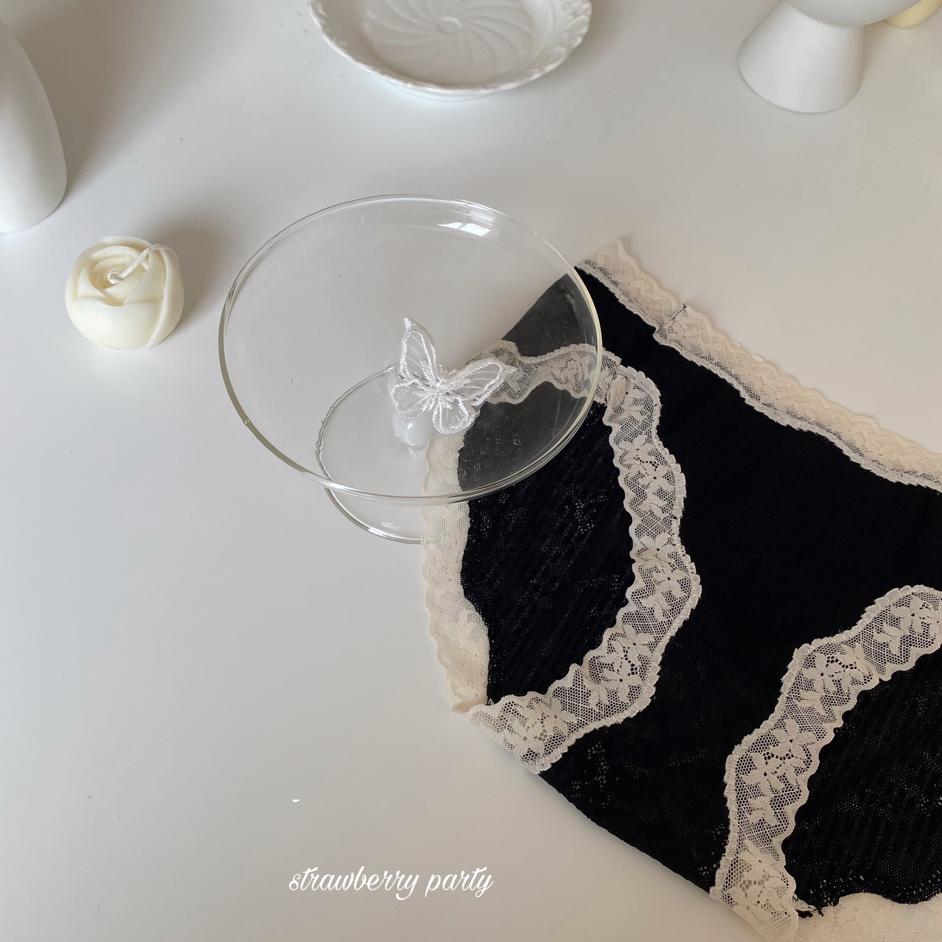 Jacquard elegance high elastic underpants female lace mulberry silk internal gear breathable girl's triangular pants 3 pieces