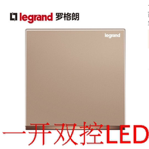 TCL Rogrand switch socket K8 Shidian Yijing rose gold one open dual control one double control switch with LED light