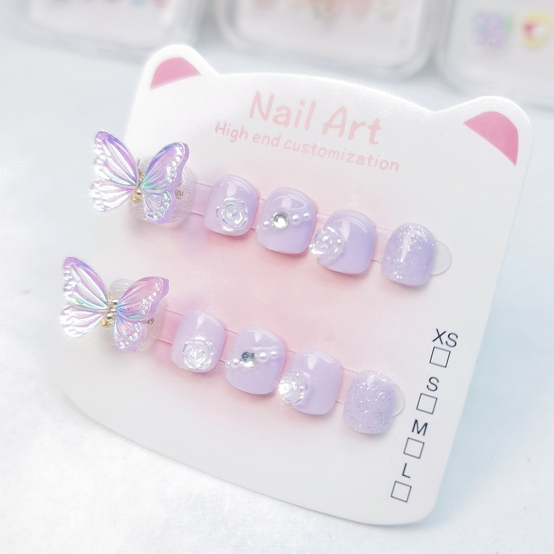 Purely Handmade Children's Wearable Nails, Baby Nail Stickers, Safe for Girls, Non-Damaging Nail Stickers, Kidsren's Fake Nails Purely Handmade Children's Wearable Nails, Baby Nail Stickers, Safe for Girls, Non-Damaging Nail Stickers, Kidsren's Fake Nails