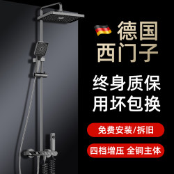 All-Copper Bathroom Shower Set Household Rain Bathroom Constant Temperature Flower Sunbathing Shower Shower Exposed Booster