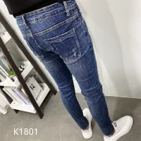 K1801 Темно -синие брюки