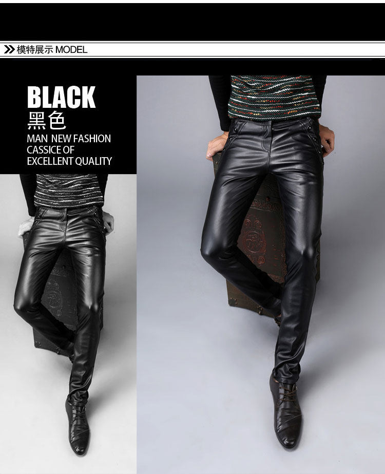 Pantalon cuir homme serré pour hiver - Ref 1489117 Image 10