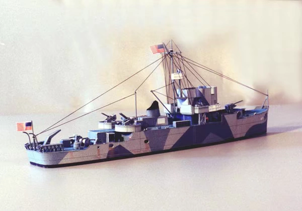 Fantasea JSC19 Giấy 3D Mô hình 1: 250 US Admiration Class Minesweeper Waterline DIY Nostalgic Edition - Mô hình giấy