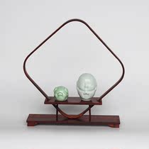 Red sandalwood whole plate Tenon creative ancient frame purple light sandalwood Zen new Chinese storage frame solid wood teapot Jade frame