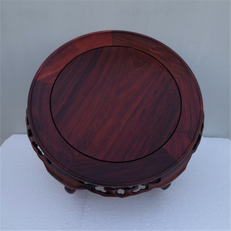 What annatto red acid flowers red sandalwood vase, the teapot furnishing articles an egg - shaped miniascape of base frame high base