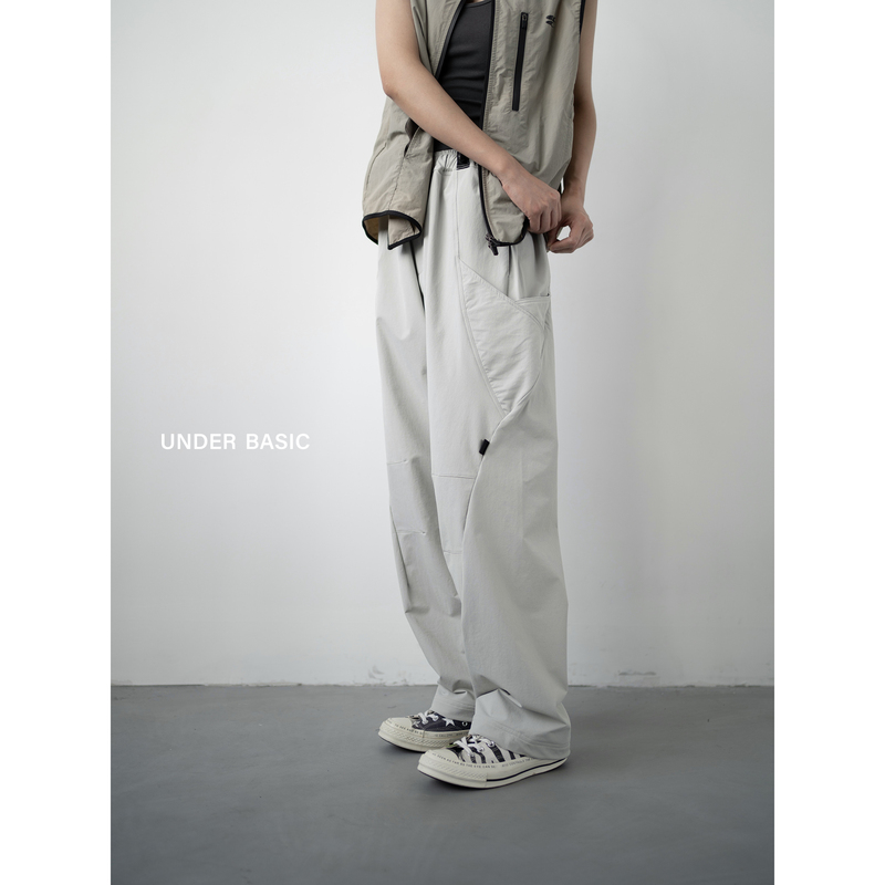 Lower Layer Base [Outdoor Commuting] Lightweight, Breathable, Stretchy Nylon Multi-Panel Deconstructed Versatile Straight-Leg Pants