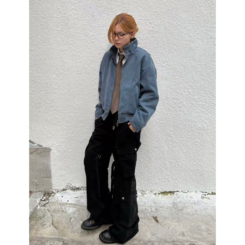 Lower Layer Foundation [Third Generation Detroit] Original Genuine Brand New Upgraded Stand-Up Collar Silver Fox Fur Thickened Winter Coat