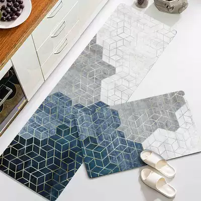 Kitchen floor mat long strip anti-oil foot mat bathroom non-slip mat door suction door mat entrance bedroom household carpet