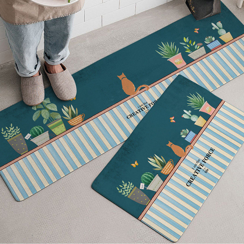 Ground Mat Door Mat in door Entrance Kitchen Rug Waterproof throttle Mouth Machine Wash Makeup Room Bathroom bathroom Slip Mat