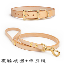 Handmade custom pet cat and dog collar leash set Italian leather dog walking rope small medium and large dog lettering