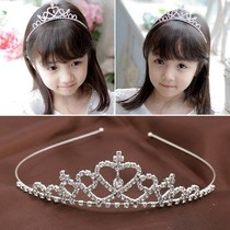 Middle virgin baby crown tiara princess Korean sweet baby Infant hair fork hairpin Elegant playful cute