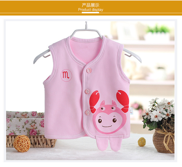 Bé sơ sinh cotton vest mùa xuân và mùa thu trẻ em vest bé vest vest lớp duy nhất mỏng nam giới và phụ nữ bé mùa hè