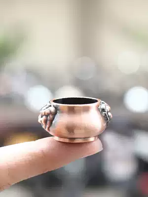 Thumb tip copper incense burner Copper lion ear stove incense insert incense stand incense burner seat Incense supplies Mini cute